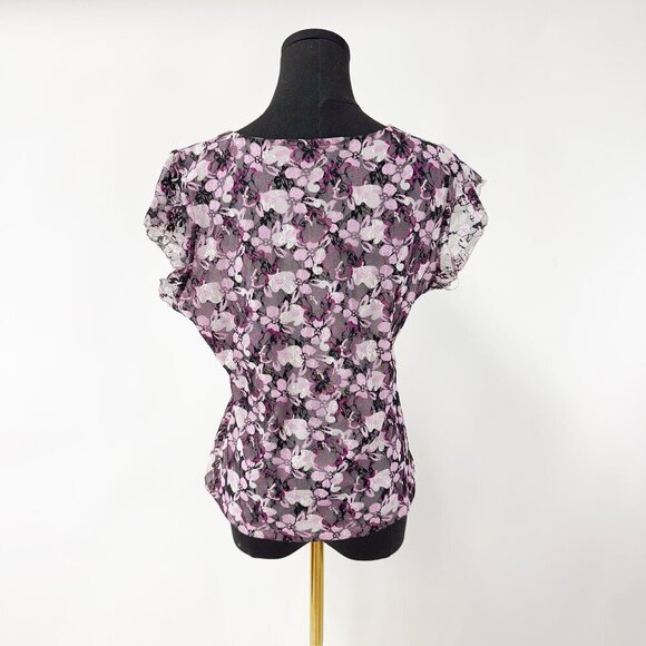 BRAND NEW WITH TAGS PINK AND PURPLE LACE TOP - Picture 7 of 8